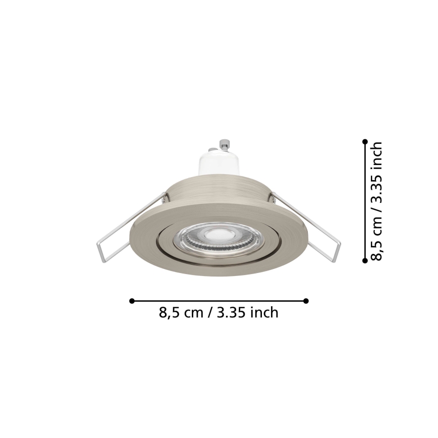 Eglo - Spot encastré LED pour salle de bains 1xGU10/4,5W/230V IP44 chrome mat