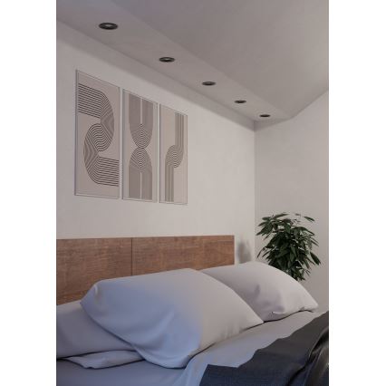 Eglo - Spot LED encastrable 1xGU10/4,5W/230V noir