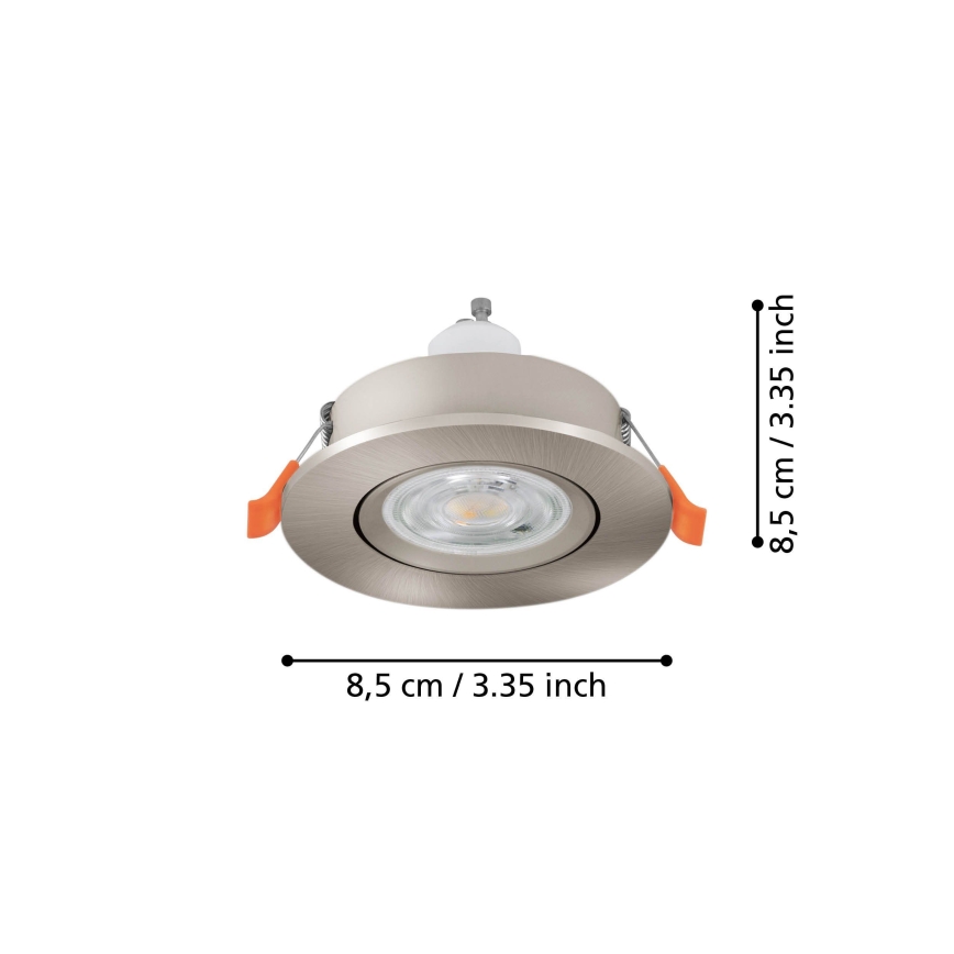 Eglo - spot encastré LED pour salle de bains 1xGU10/4,5W/230V IP44 chrome mat