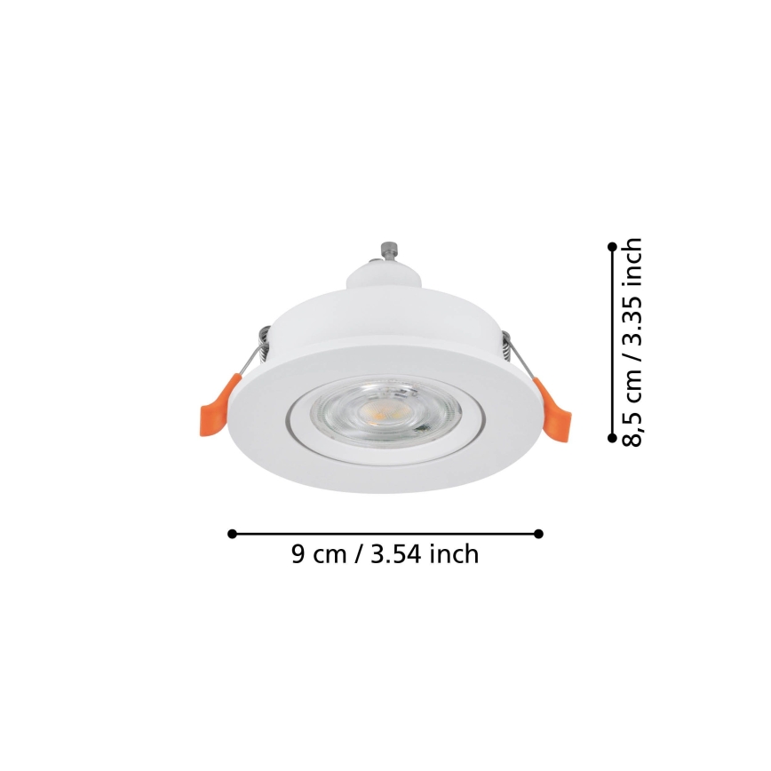 Eglo - Spot LED encastré 1xGU10/4,5W/230V blanc