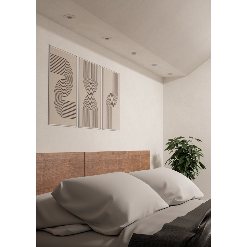 Eglo - Pack de 3 spots LED encastrables 1x GU10/4,5W/230V, blanc