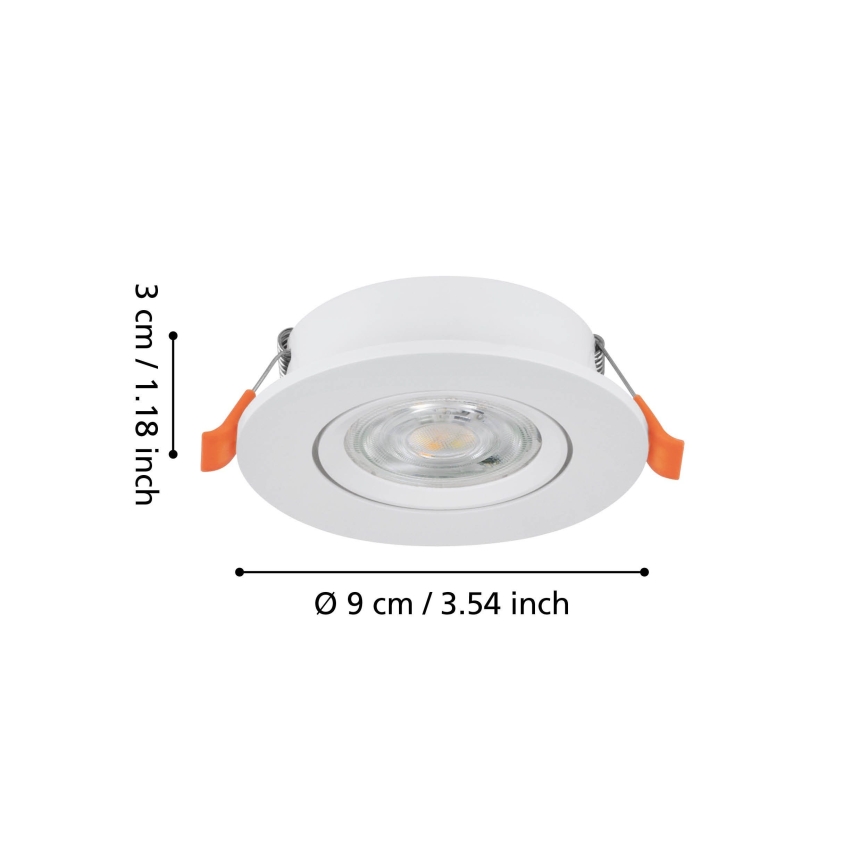 Eglo - Spot encastrable LED/4,8W/230V 2700/4000/6500K blanc