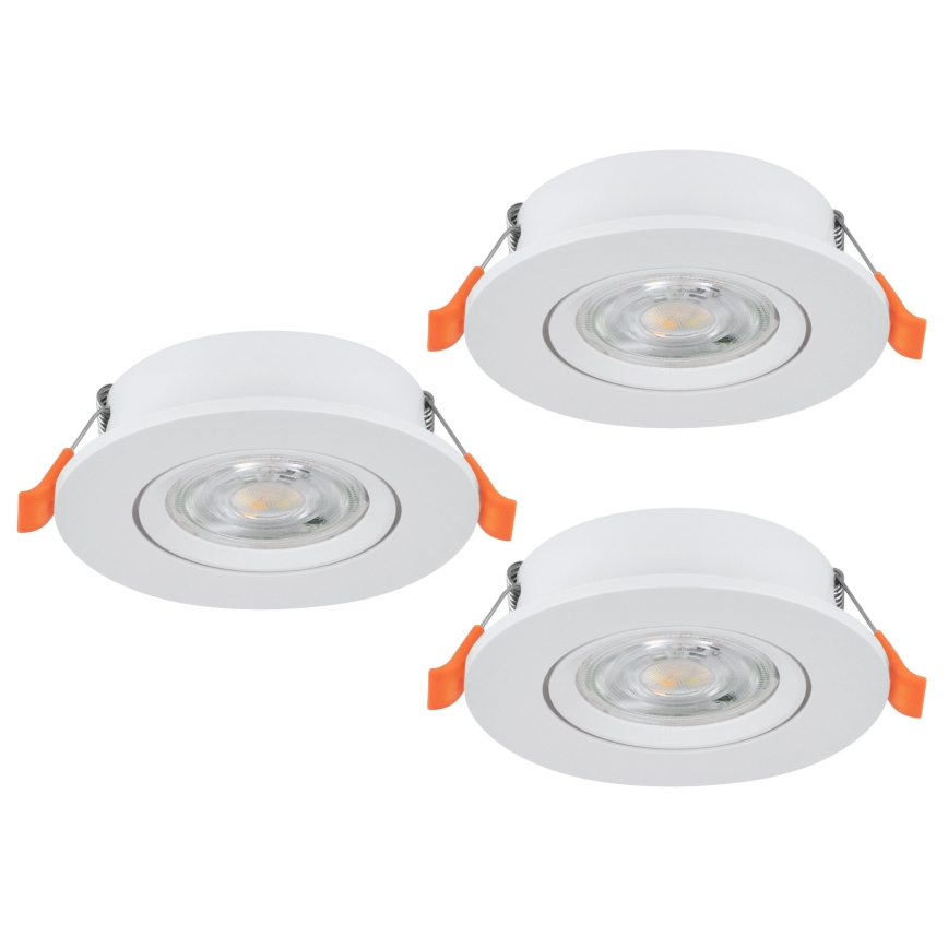 Eglo - Lot de 3 spots encastrés LED/4,8W/230V 2700/4000/6500K blanc