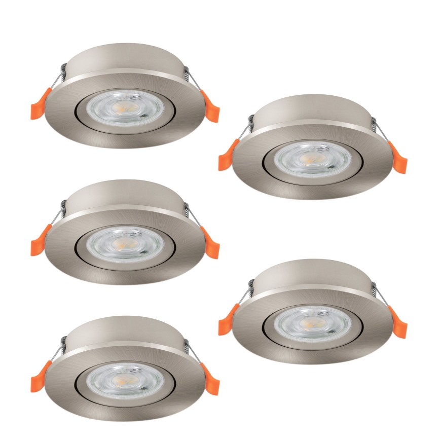 Eglo - Lot de 5 spots encastrés LED/4,8W/230V 2700/4000/6500K chrome mat