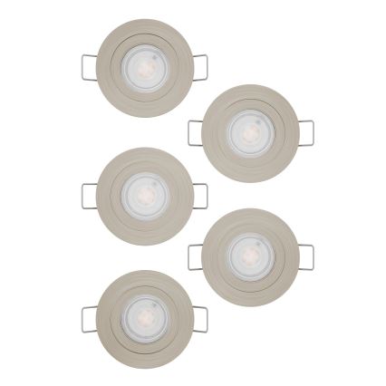 Eglo - Lot de 5 spots encastrés LED/4,8W/230V 2700/4000/6500K chrome mat