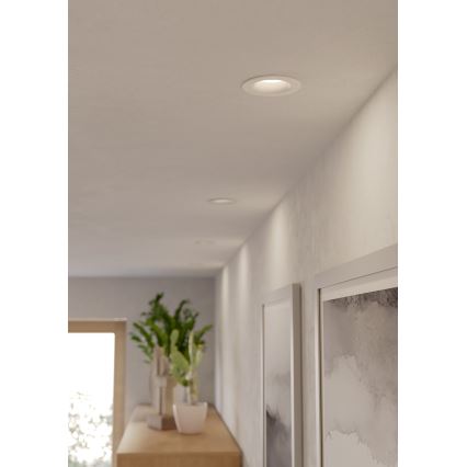 Eglo - Lot de 3 spots encastrés LED pour salle de bains, LED/4,9W/230V, 2700/4000/6500K, Ø 8,8 cm, IP65, blanc
