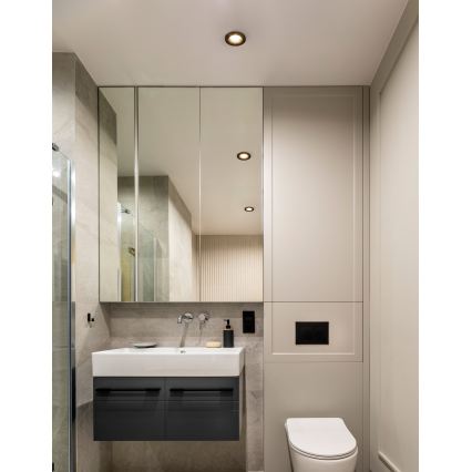 Eglo - LOT DE 3 spots encastrés LED pour salle de bains LED/4,9W/230V 2700/4000/6500K Ø 8,8 cm IP65 noir