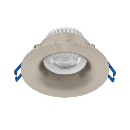 Eglo - Plafonnier encastré LED pour salle de bains / 4,9 W / 230 V / 2700/4000/6500 K / Ø 8,8 cm / IP65 / chrome mat