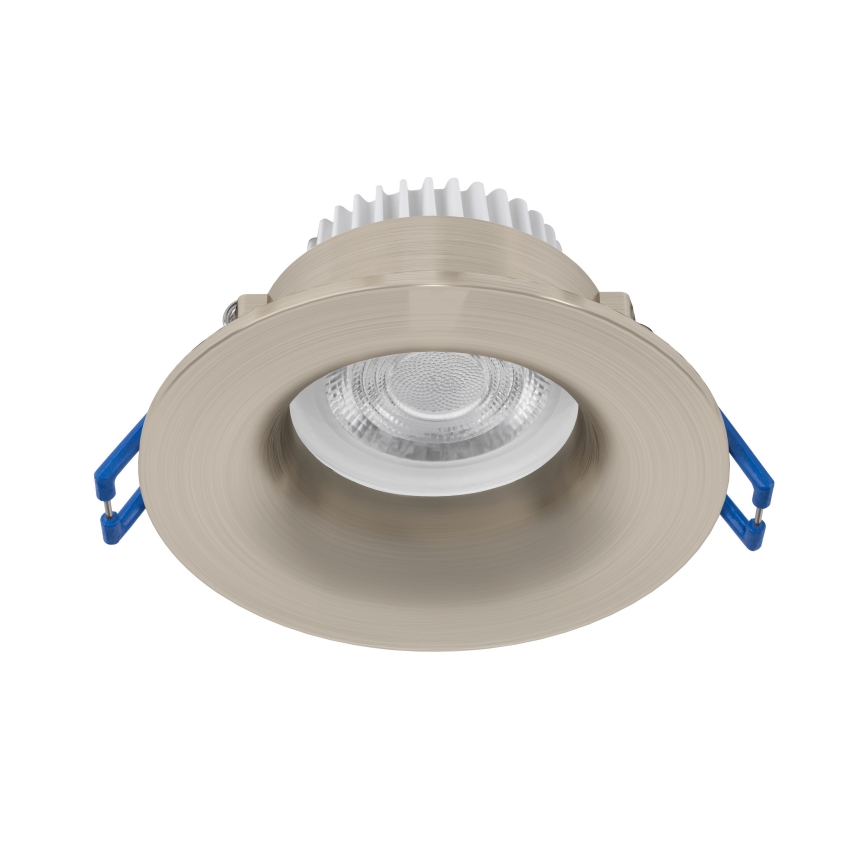 Eglo - Plafonnier encastré LED pour salle de bains / 4,9 W / 230 V / 2700/4000/6500 K / Ø 8,8 cm / IP65 / chrome mat