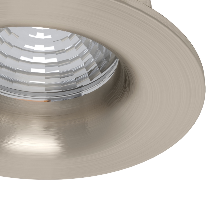 Eglo - Lot de 3 spots encastrables LED dimmables, 4,8 W / 230 V, Ø 8,8 cm, chrome mat