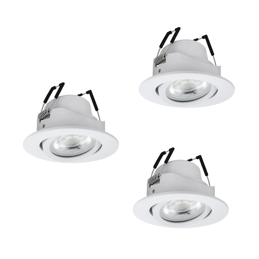 Eglo - Lot de 3x spots encastrables LED RGBW dimmables LED/4,7W/230V 2700-6500K blanc