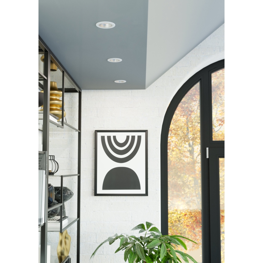 Eglo - Plafonnier encastré LED dimmable pour salle de bains/LED/4,8W/230V 2700/4000/6500K IP44 blanc/or