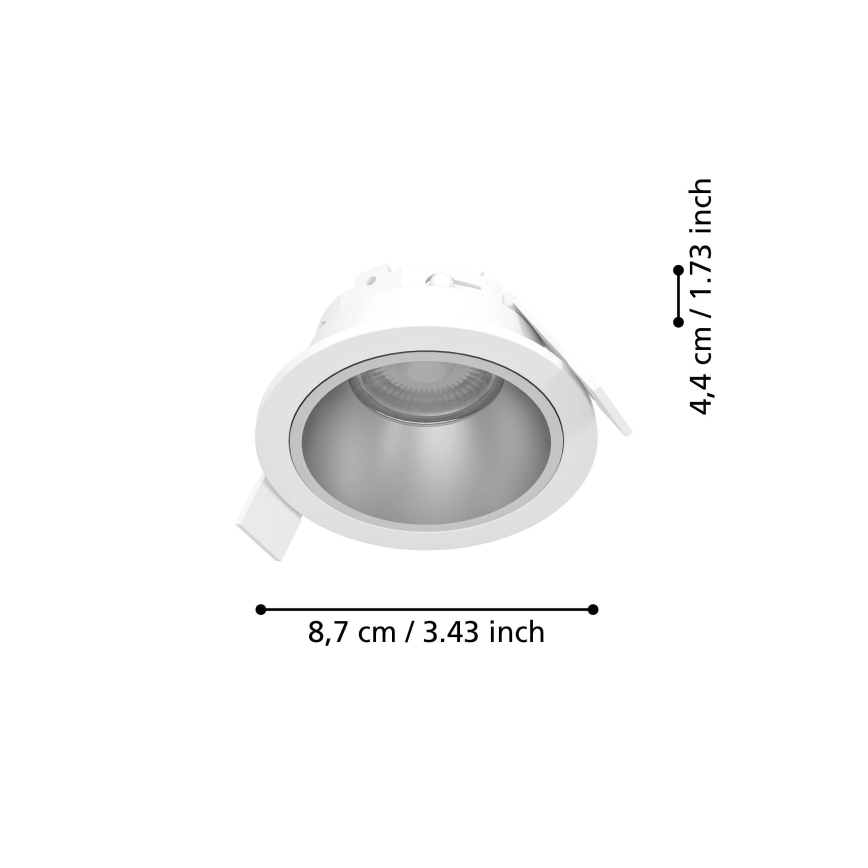 Eglo - Plafonnier encastré LED dimmable pour salle de bains/LED/4,8W/230V 2700/4000/6500K IP44 blanc/or