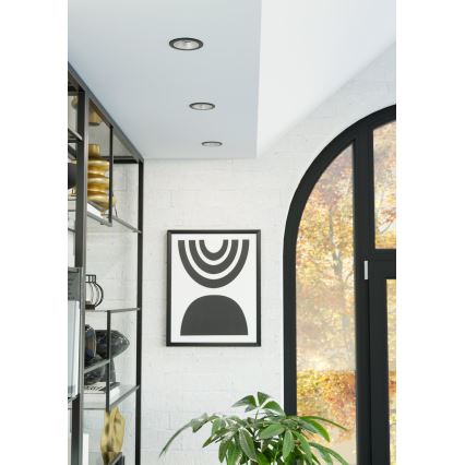 Eglo - luminaire encastré LED RGBW dimmable pour salle de bains LED/4,8W/230V 2700-6500K IP44 noir