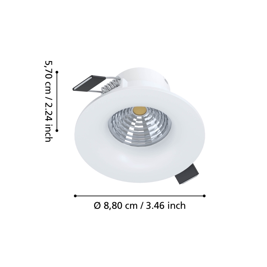 Eglo - Spot encastrable LED dimmable LED/6,4W/230V Ø 8,8 cm blanc