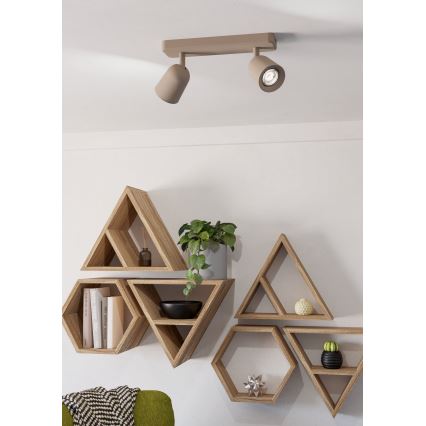 Eglo - Spot orientable 2xGU10/10W/230V beige