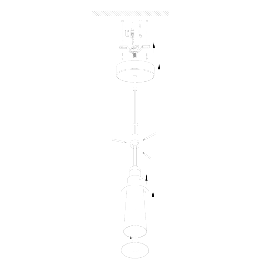 Eglo - Suspension 1 x E27/60W fumé