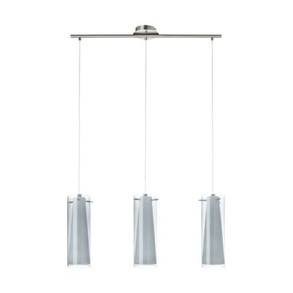 Eglo - Suspension 3xE27/60W fumé