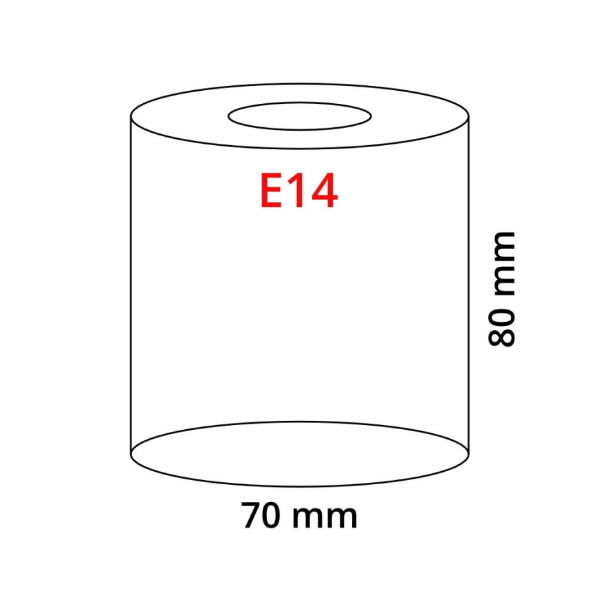 Eglo 90858 - Abat-jour MY CHOICE E14 diam.7 cm noir-blanc