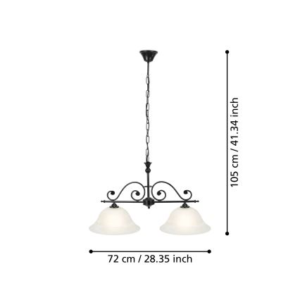 Eglo - Lustre avec chaîne 2xE27/60W/230V