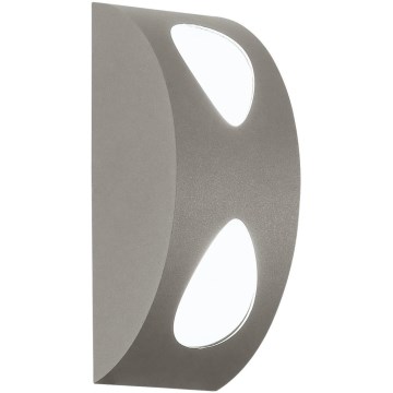 EGLO 91095 - Luminaire extérieur LED MORINO 2xLED/4,76W argent IP44
