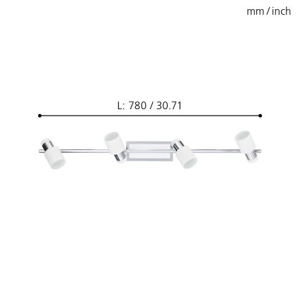 Eglo - Spot 4xGU10-LED/5W/230V