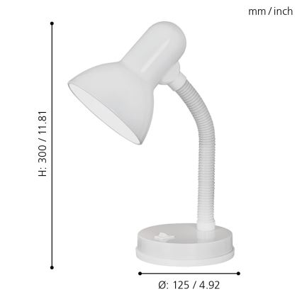 Eglo - lampe de table 1xE27/40W blanc
