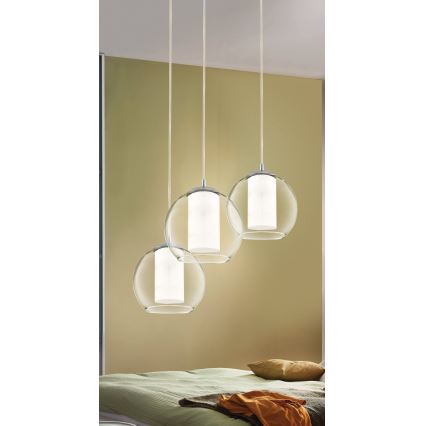 Eglo 92762 - Suspension sur câble BOLSANO 3xE27/60W