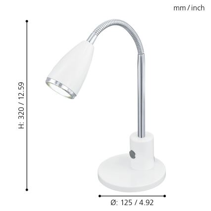 Eglo - Lampe de table LED 1xGU10/3W/230V