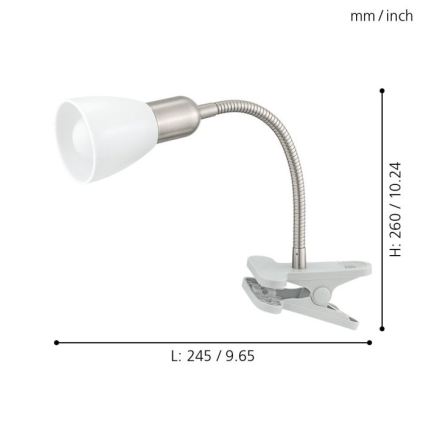 Eglo - Lampe à pince 1xE14-LED/4W/230V