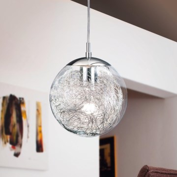 Eglo 93073 - Suspension sur câble LUBERIO 1xE27/60W/230V Ø 25 cm