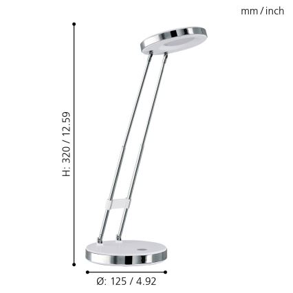 Eglo 93077 - Lampe de bureau GEXO LED/3W/230V
