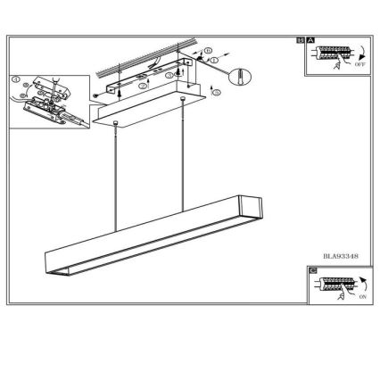 Eglo 93348 - Suspension filaire LED COLLADA LED/18W/230V