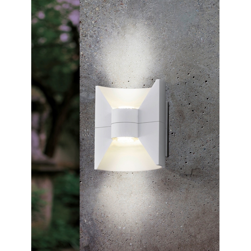 Eglo 93367 - Applique murale d'extérieur LED REDONDO blanche 2xLED-SMD/2,5W/230V IP44