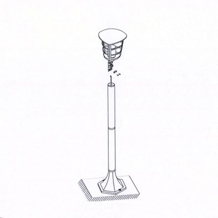 Eglo - Lampadaire LED extérieur E27/8,5W/230V IP44