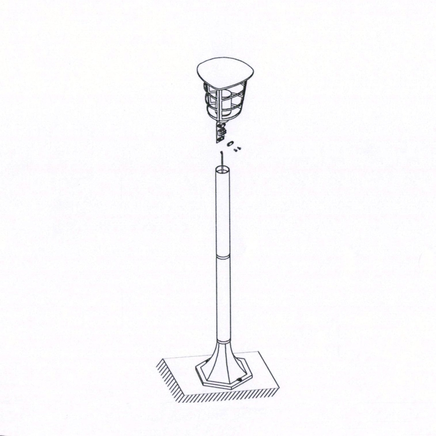 Eglo - Lampadaire LED extérieur E27/8,5W/230V IP44