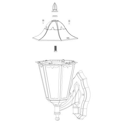 Eglo - Applique murale extérieure avec capteur 1xE27/60W/230V IP44