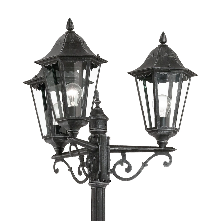 Eglo - Lampadaire extérieur 3xE27/60W/230V IP44