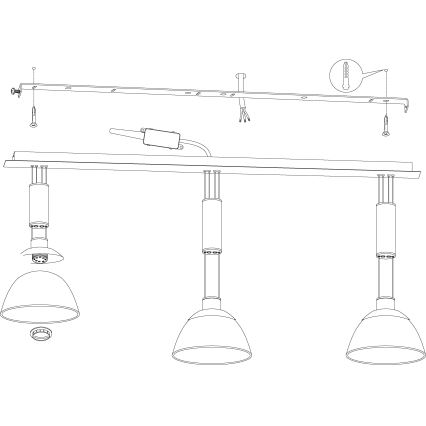 Eglo 93468 - Suspension MONTEFIO 3xLED/6W/230V