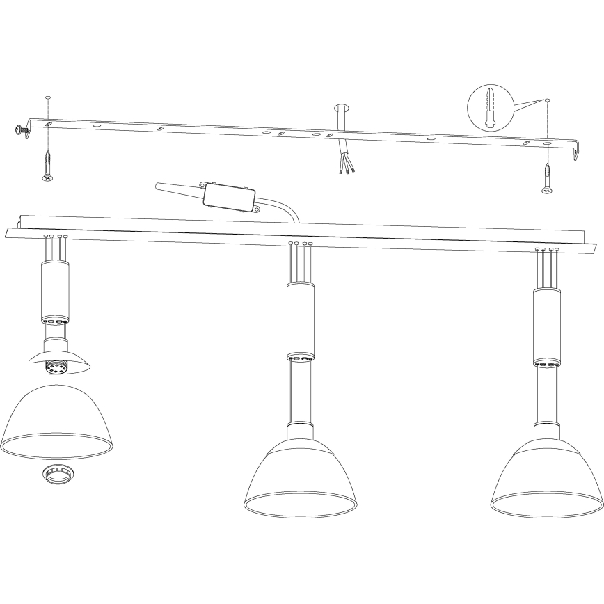 Eglo 93468 - Suspension MONTEFIO 3xLED/6W/230V