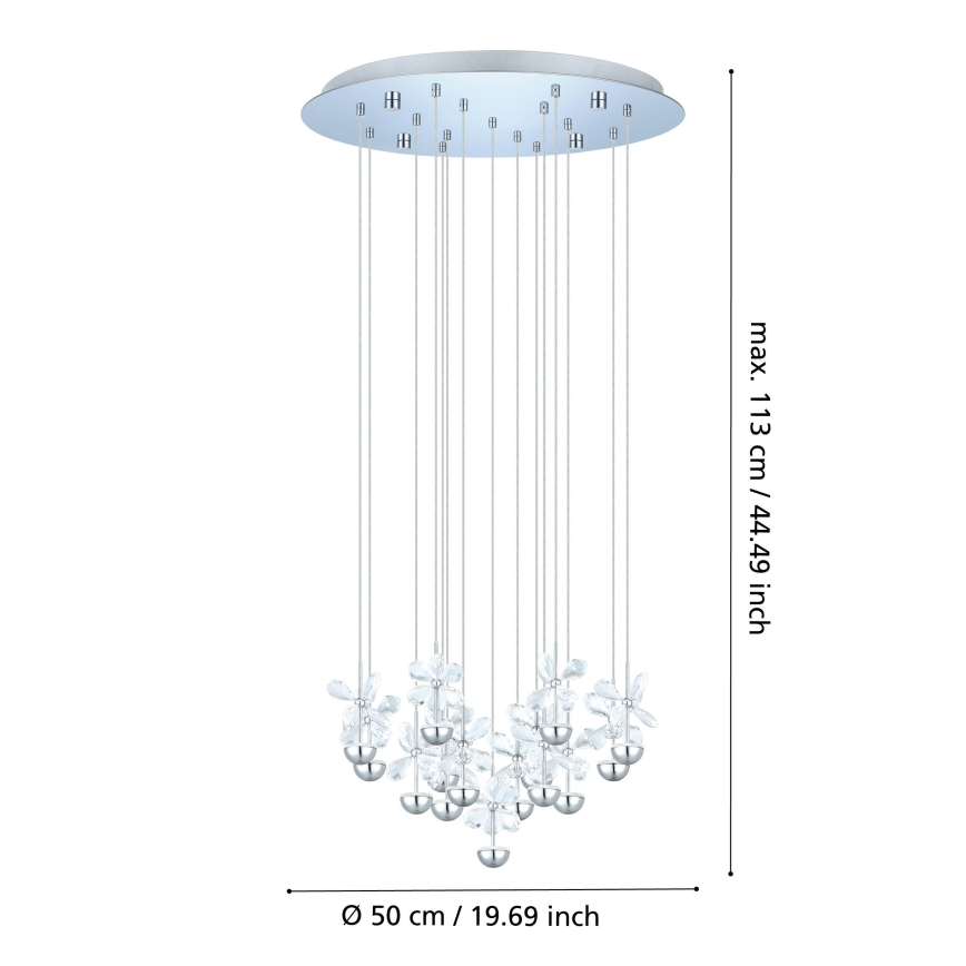 Eglo 93662 - Suspension LED sur câble PIANOPOLI LED/44W/230V