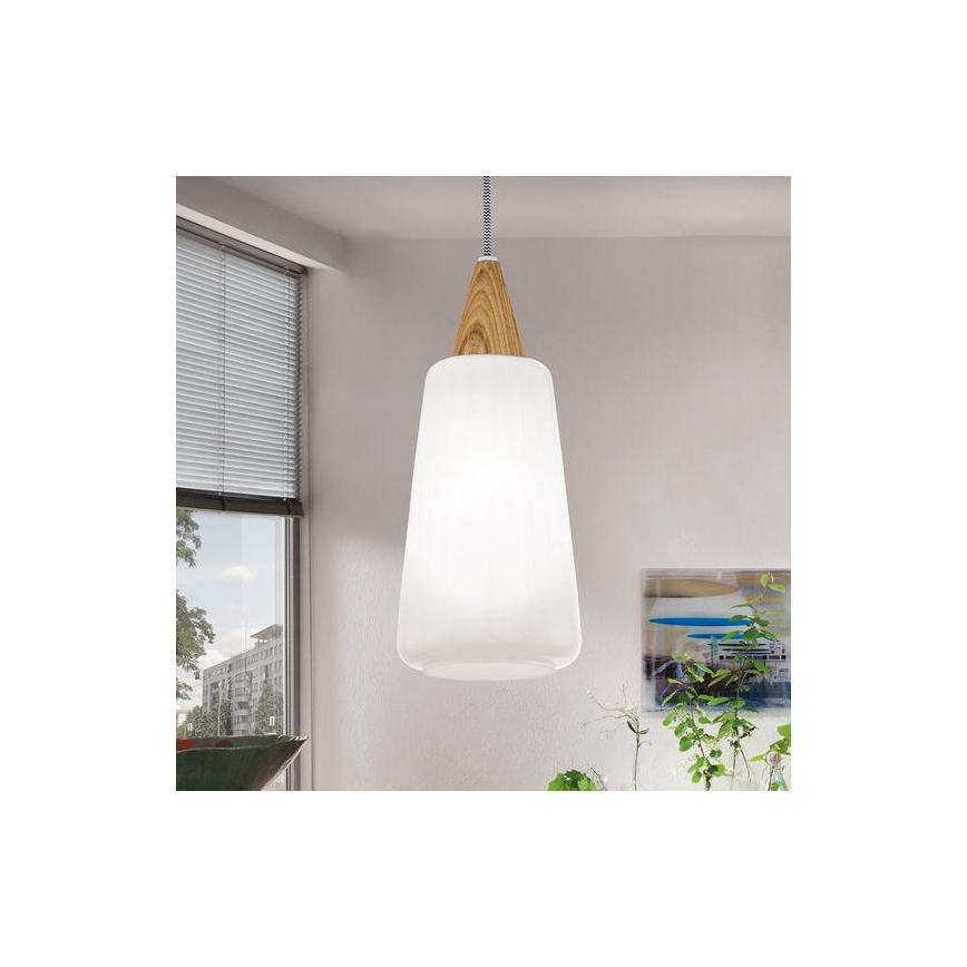 Eglo 93687 - Lustre PENTONE 1xE27/60W/230V verre opale