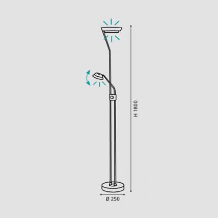 Eglo - Lampe LED à intensité modulable LED/17,28W + LED/2,88W