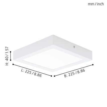 Eglo 94078 - plafonnier LED FUEVA 1 LED/16,44W/230V