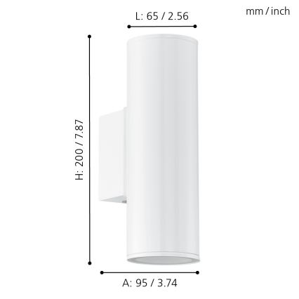 Eglo - éclairage LED extérieur 2xGU10/3W/230V IP44