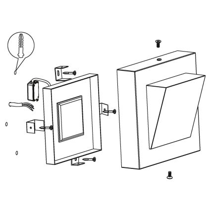 Eglo 94114 - Luminaire extérieur LED GALARY 1 LED/3,7W/230V IP44