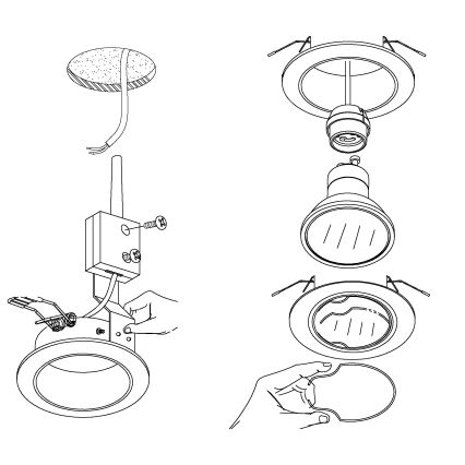 Eglo - PACK 3x Luminaire LED encastrable PENETO 3xGU10-LED/3W/230V