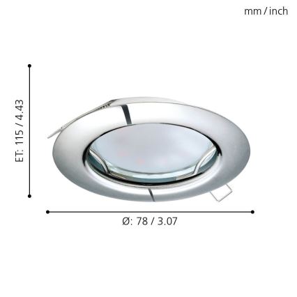 Eglo - SET 3x Spot LED encastrable PENETO 3xGU10-LED/3W/230V