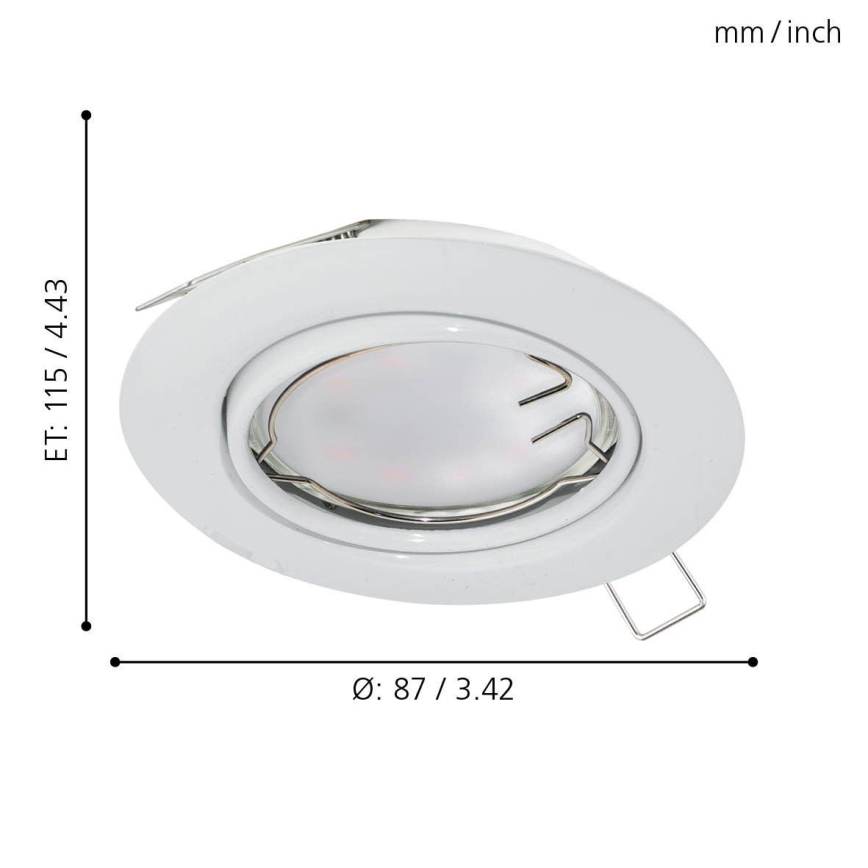 Eglo - Luminaire LED encastrable 1xGU10-LED/5W/230V