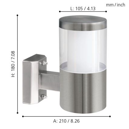 Eglo - Luminaire extérieur LED 1xLED/3,7W/230V IP44